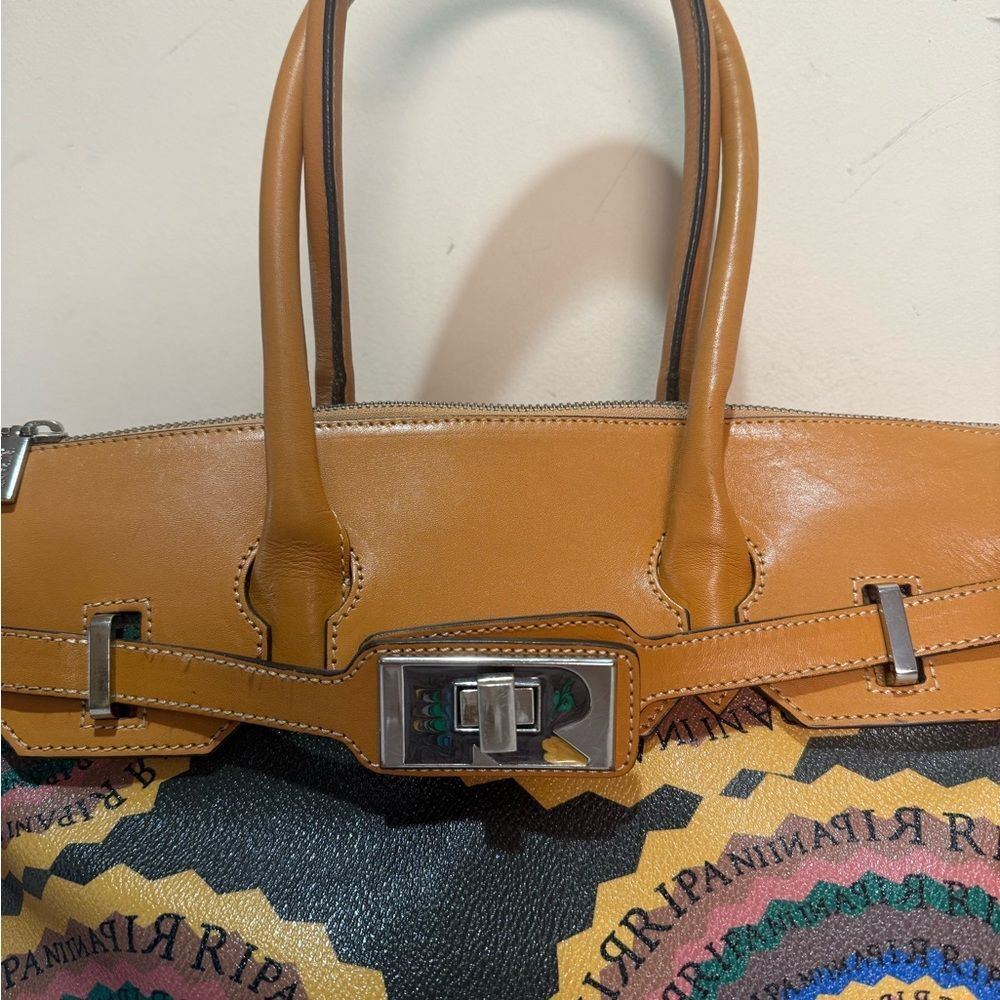 Ripani genuine leather cute satchel - beauty like new! Italian - Picture 5 of 16